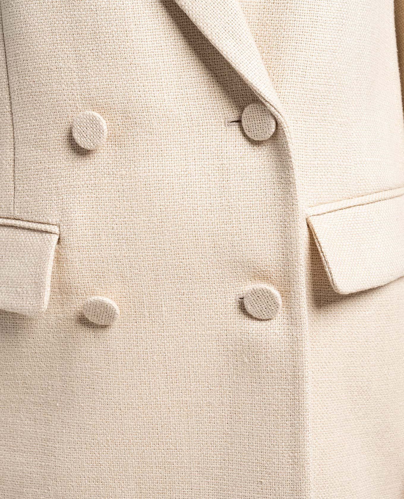 

Beige double-breasted linen jacket Valentino