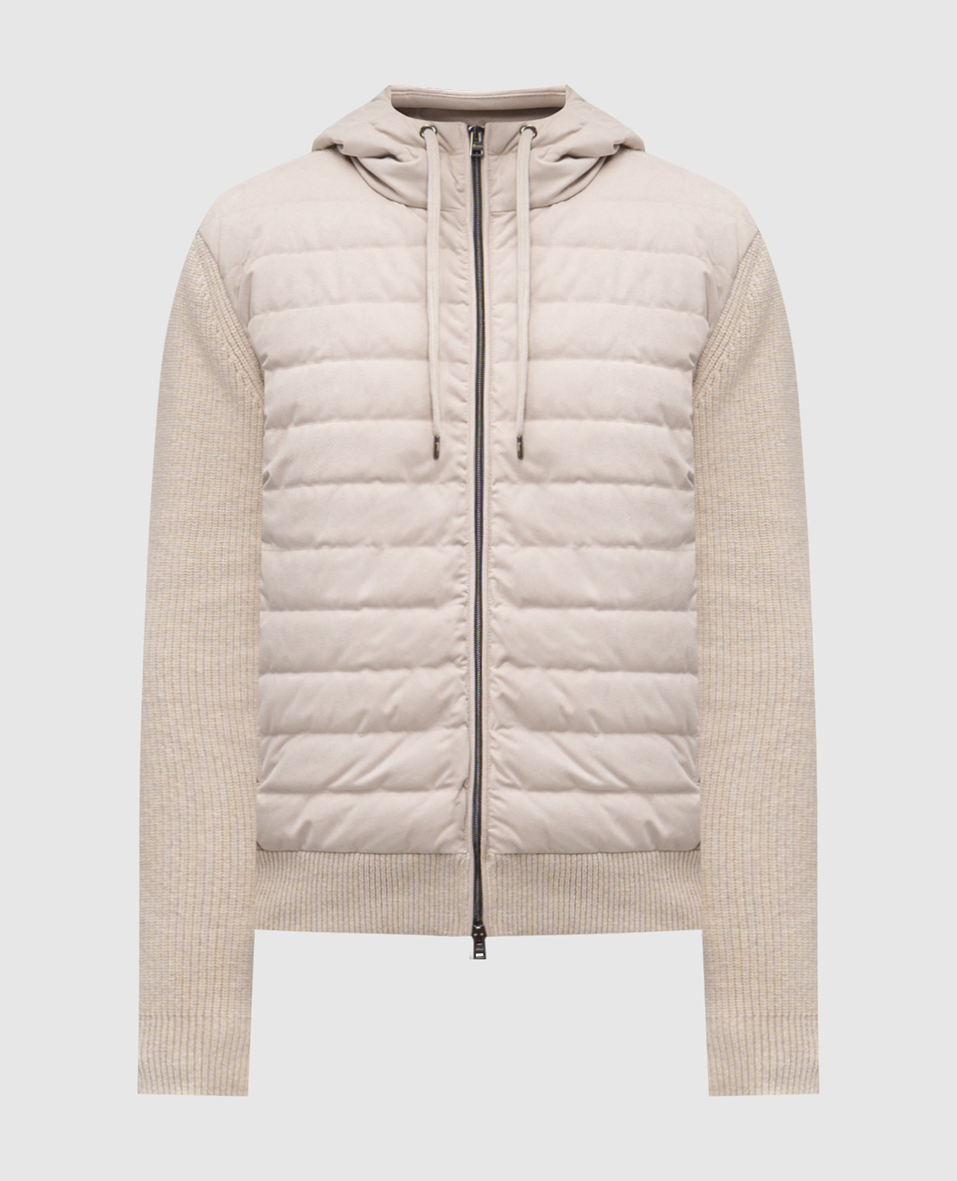 

Beige logo combination jacket Herno