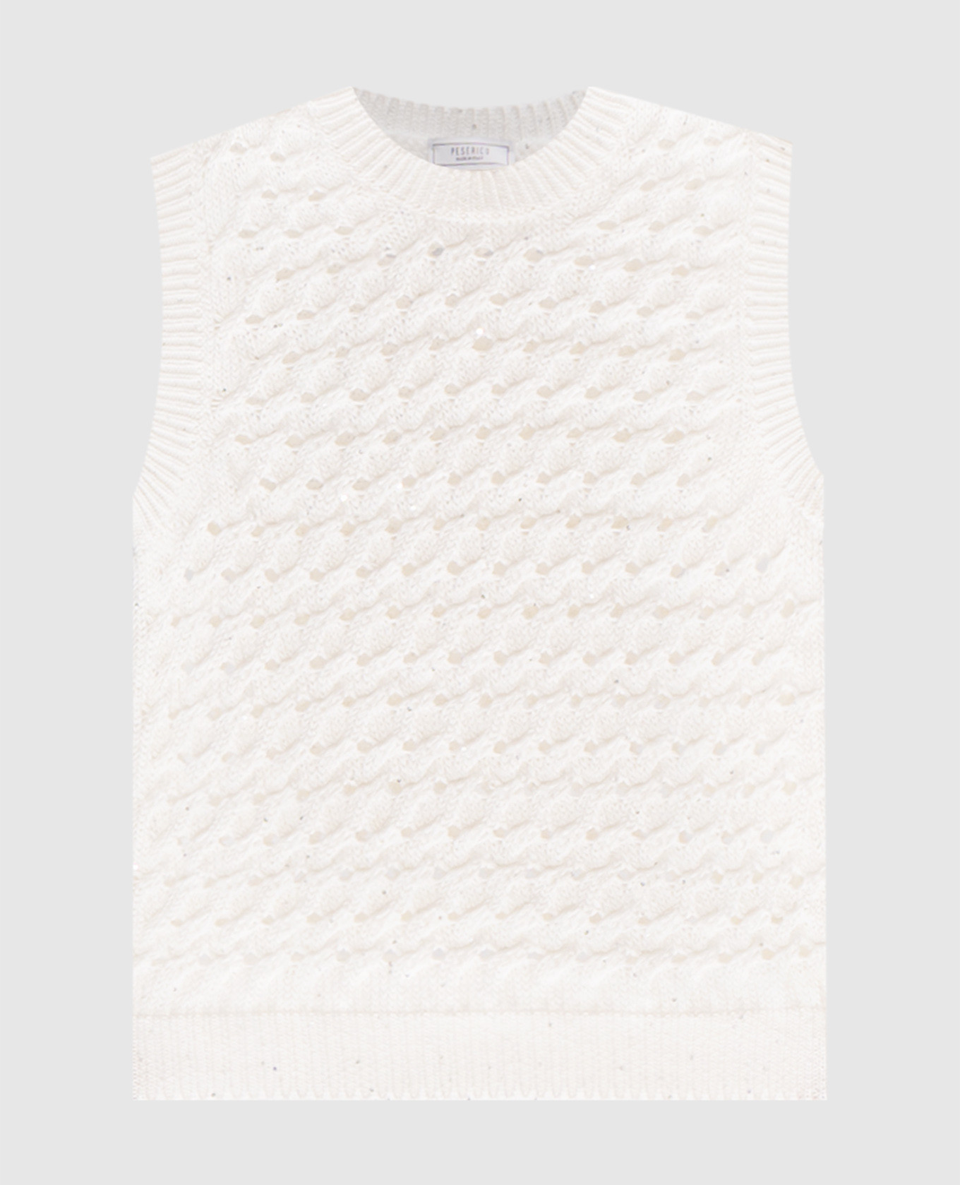 

White openwork top with sequins Peserico