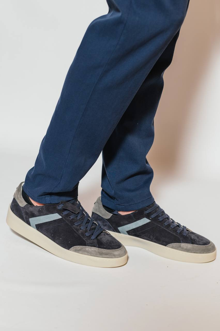 

Blue suede sneakers with logo Canali