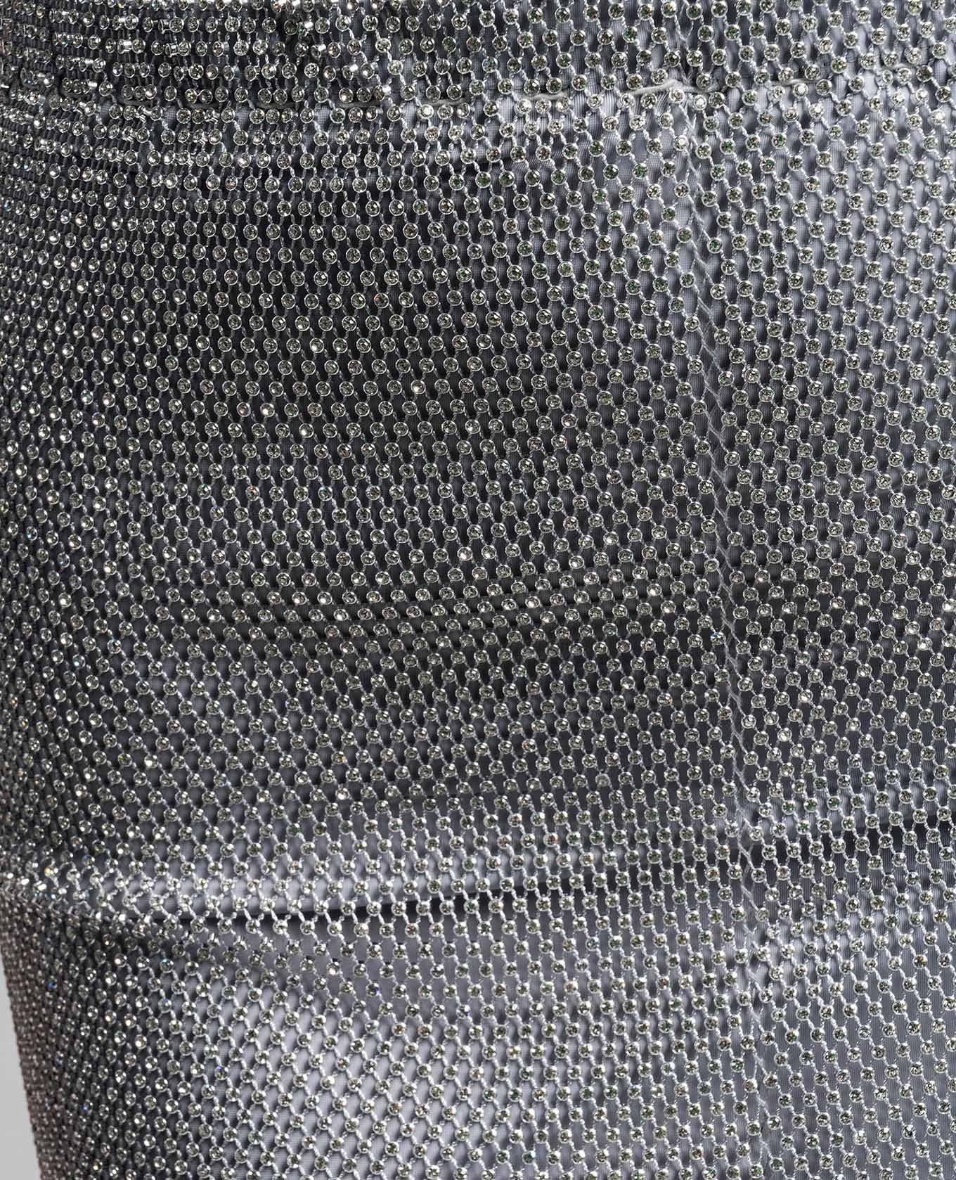 Silver maxi skirt with crystals Santa Brands 5