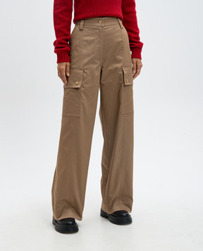 Palm Angels Brown cargo with logo PWCF014F24FAB001