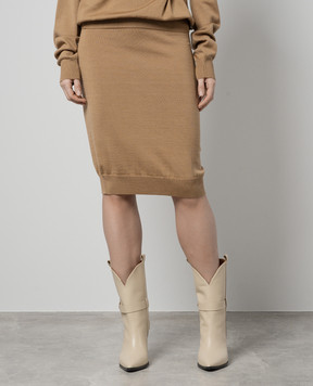 Max Mara Sportmax Luna beige wool skirt LUNA