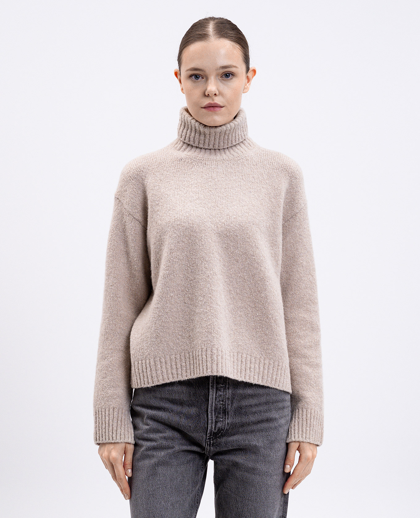 Beige wool and cashmere sweater with lurex Peserico 2