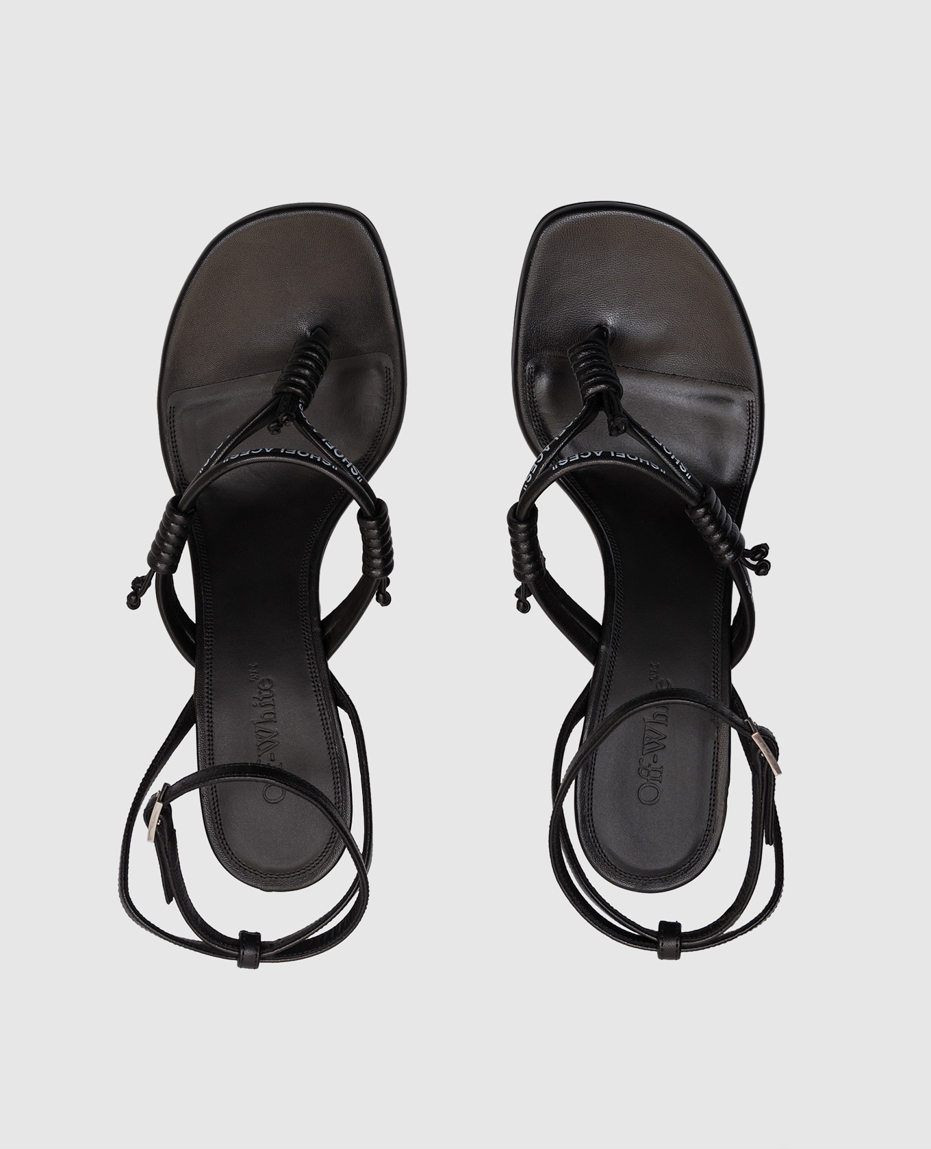 Allen black leather sandals Off-White 4