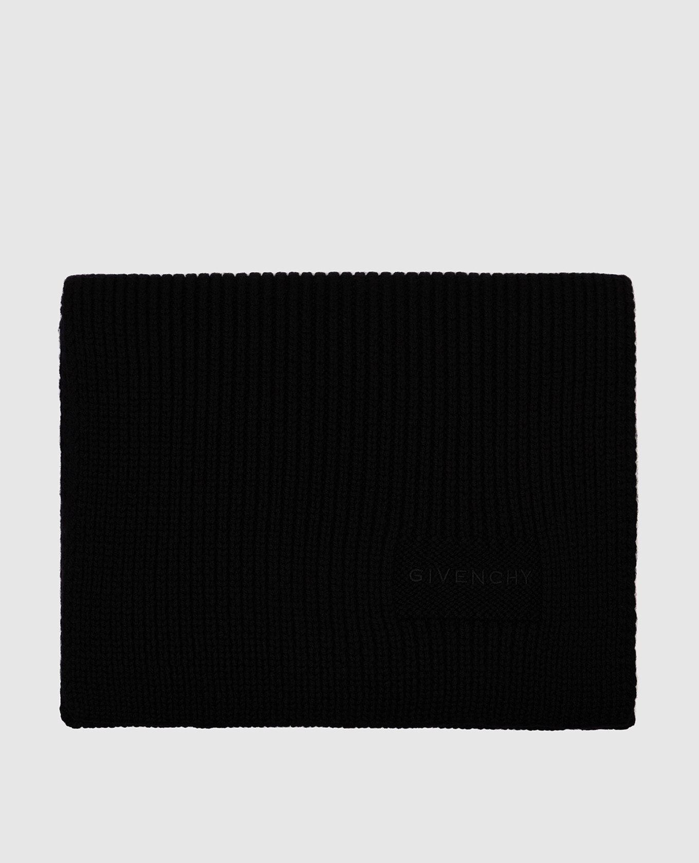 

Black wool scarf with logo Givenchy