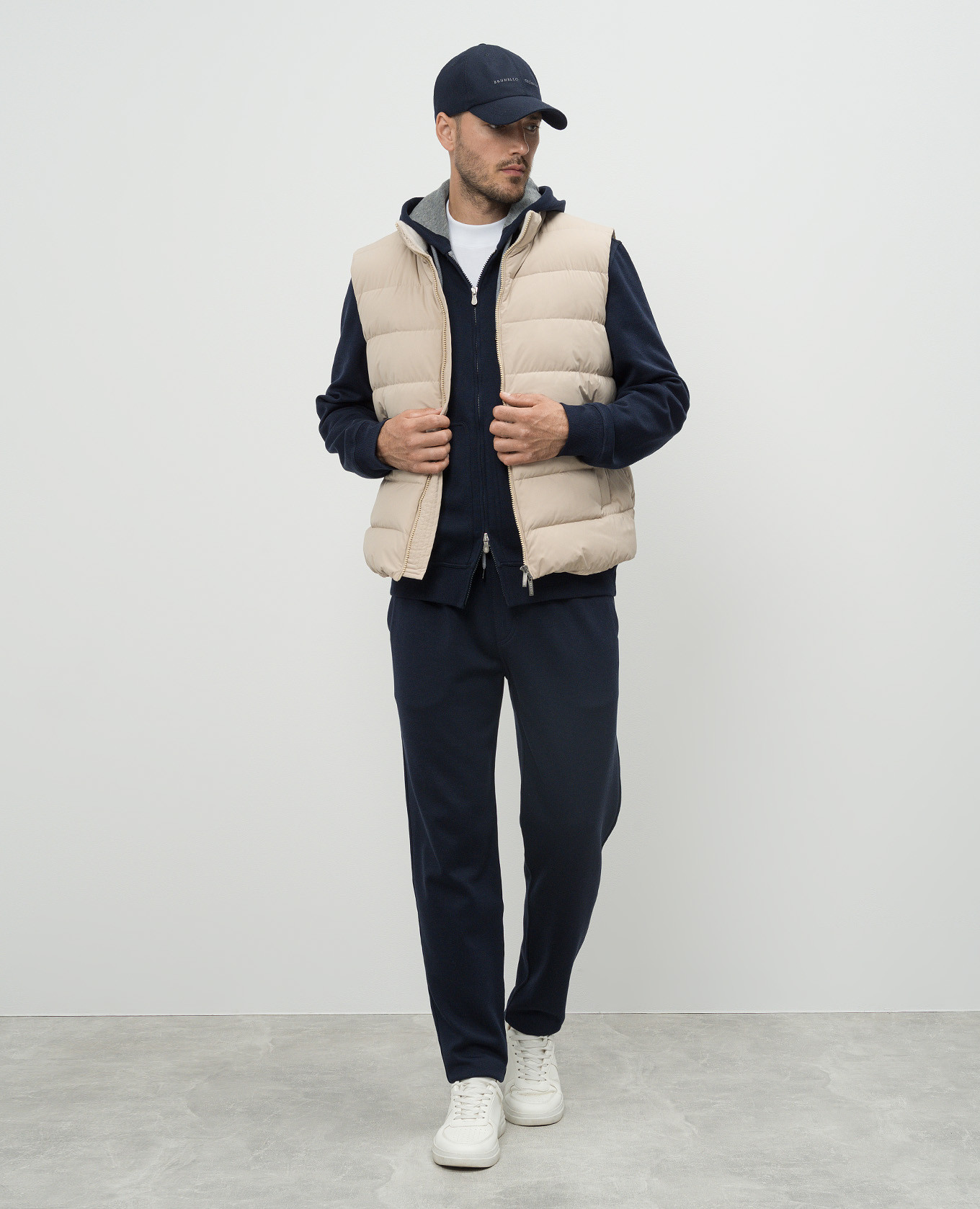 Blue sports pants with wool and silk Brunello Cucinelli 2