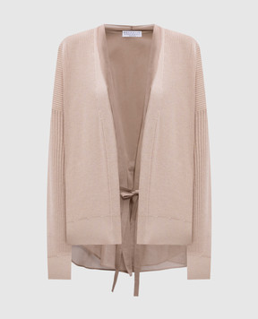 Brunello Cucinelli Beige cardigan with removable vest M19257706