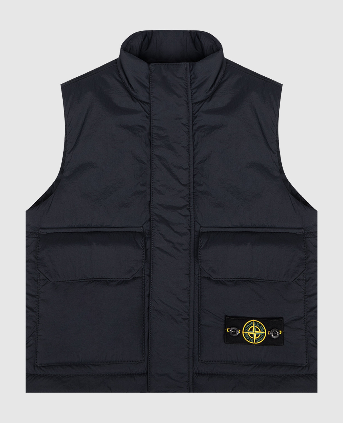 

Children's blue vest with logo patch Stone Island
