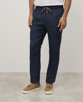 Cashmere&Whiskey Blue linen pants 2556