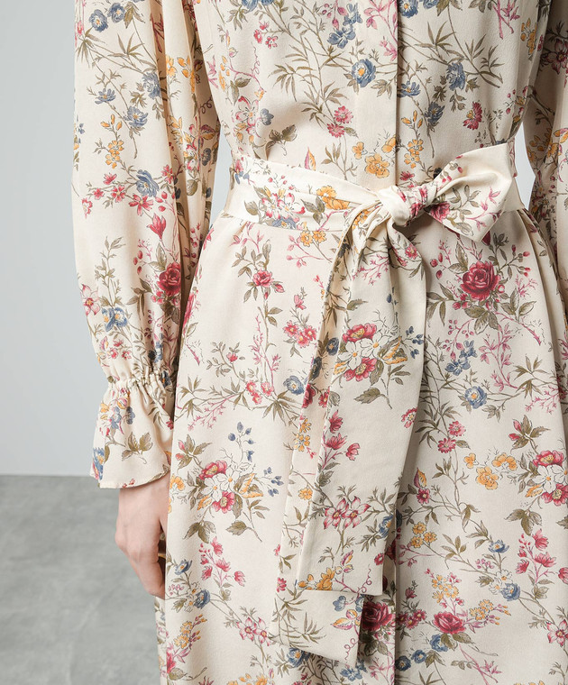 アウトレット★ Weekend MaxMara シルク花柄ドレス CIAD Max Mara Weekend - Ciad beige floral print silk shirt dress