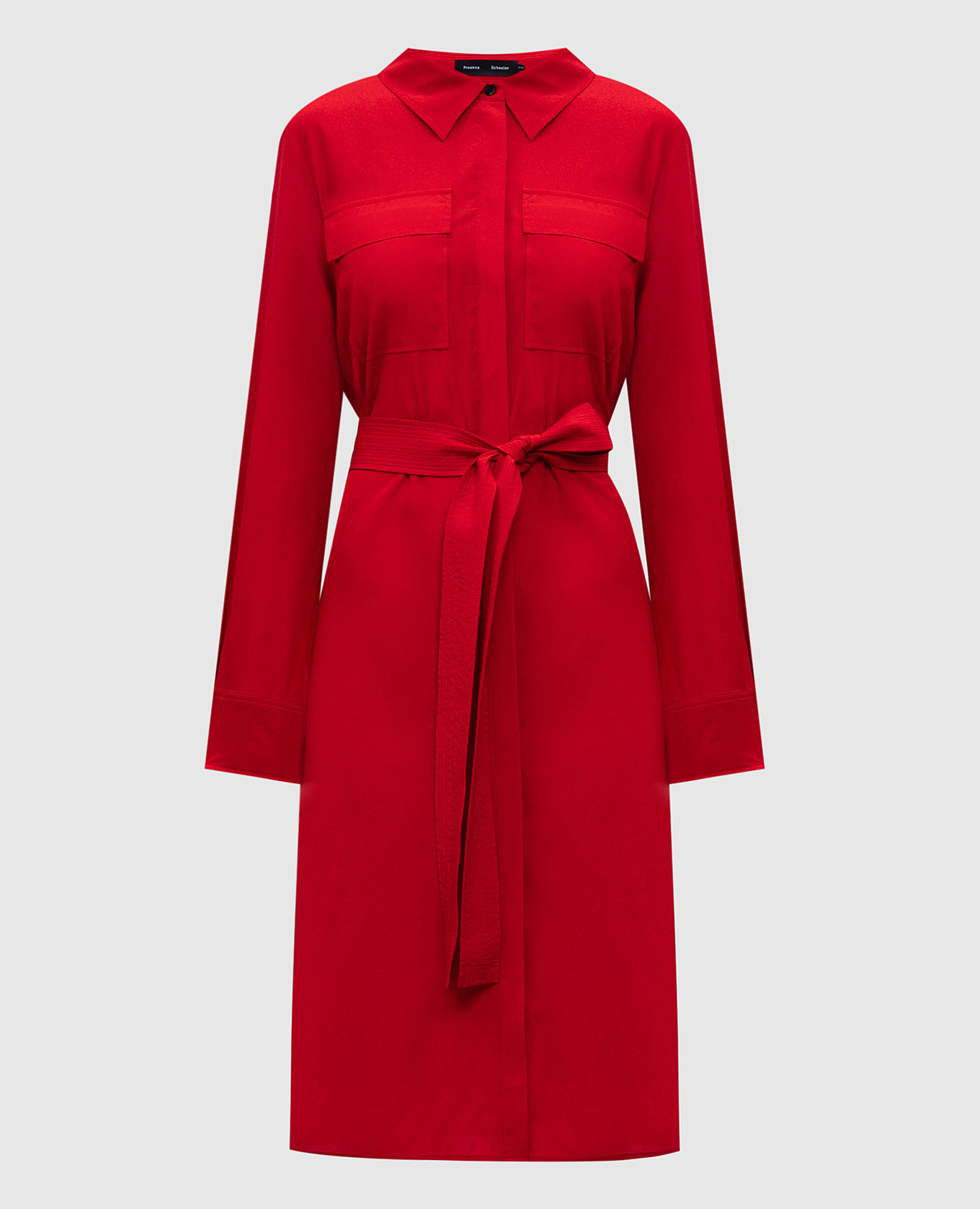 McKenna red silk shirt dress PROENZA SCHOULER