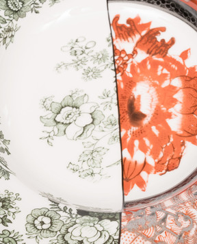 SELETTI Cecilia printed porcelain starter plate 09712