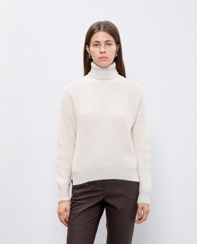 Peserico White alpaca sweater with lurex S99636F05A9249