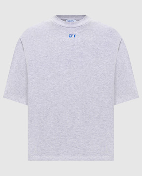 Off-White Barber Shop grey melange t-shirt 2AA124F25JER006