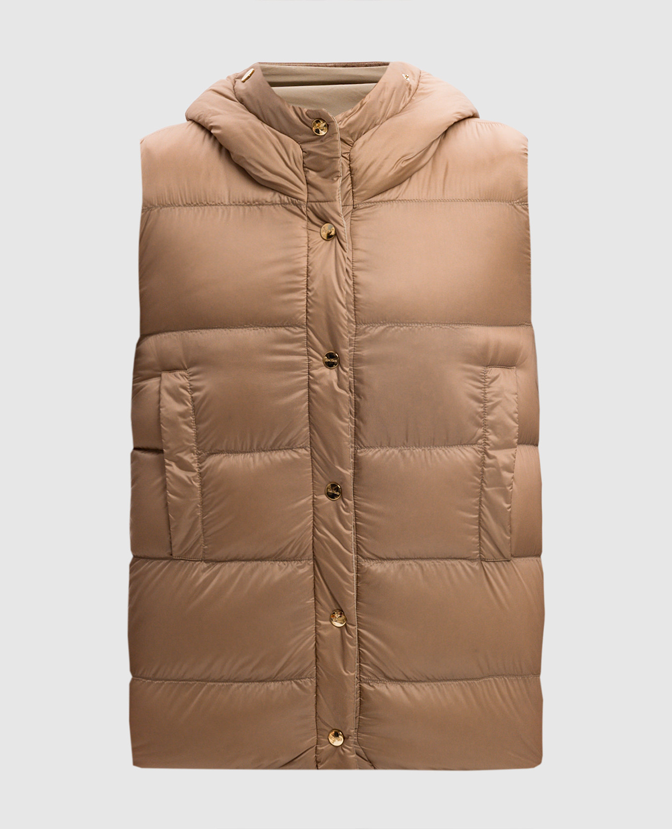 

Beige reversible down vest JSOFT Max Mara