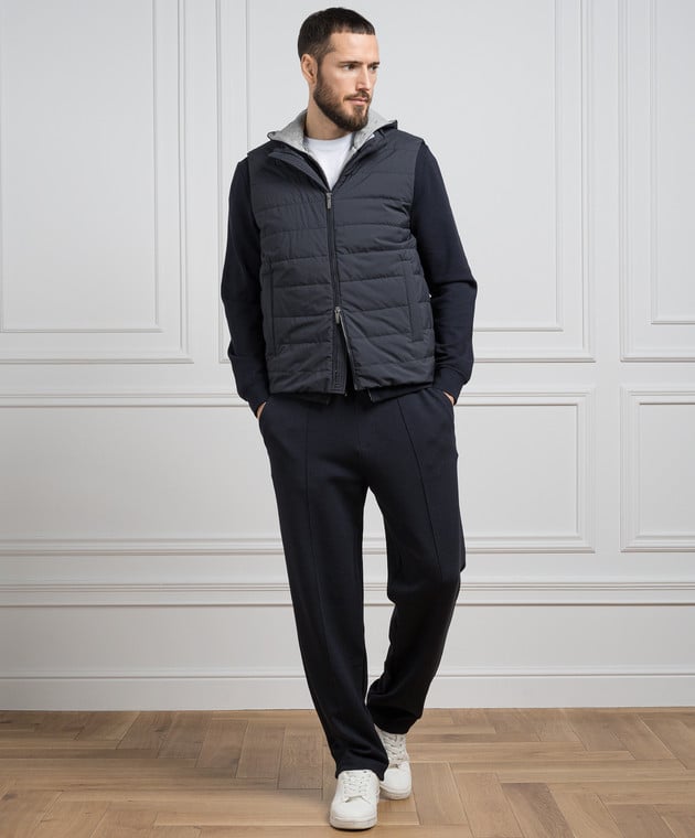 Veste PESERICO Bleue En Laine Vierge - Taille R5101107500, Modèle EFS354, Neuve Avec étiquettes