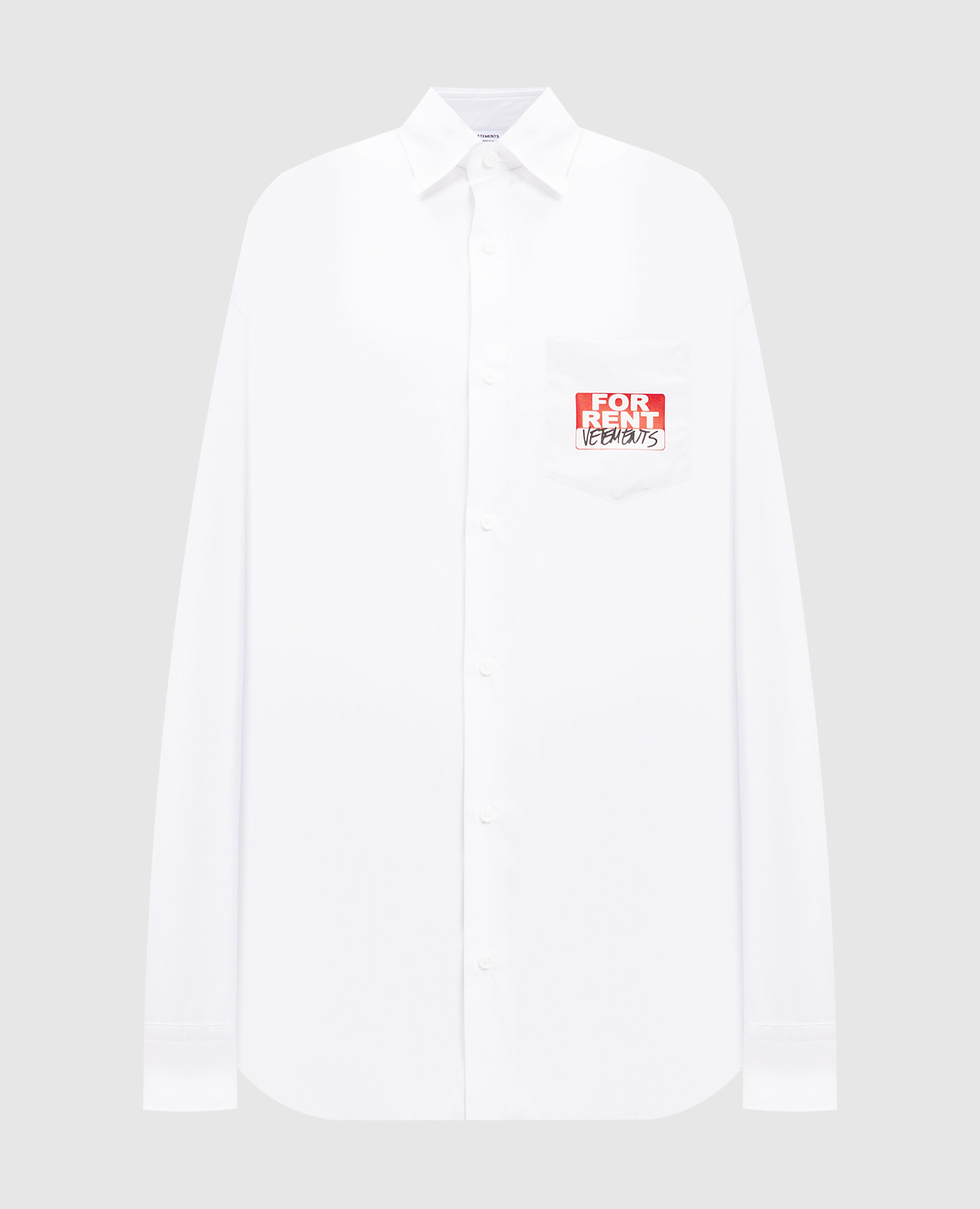 White shirt with logo print Vetements