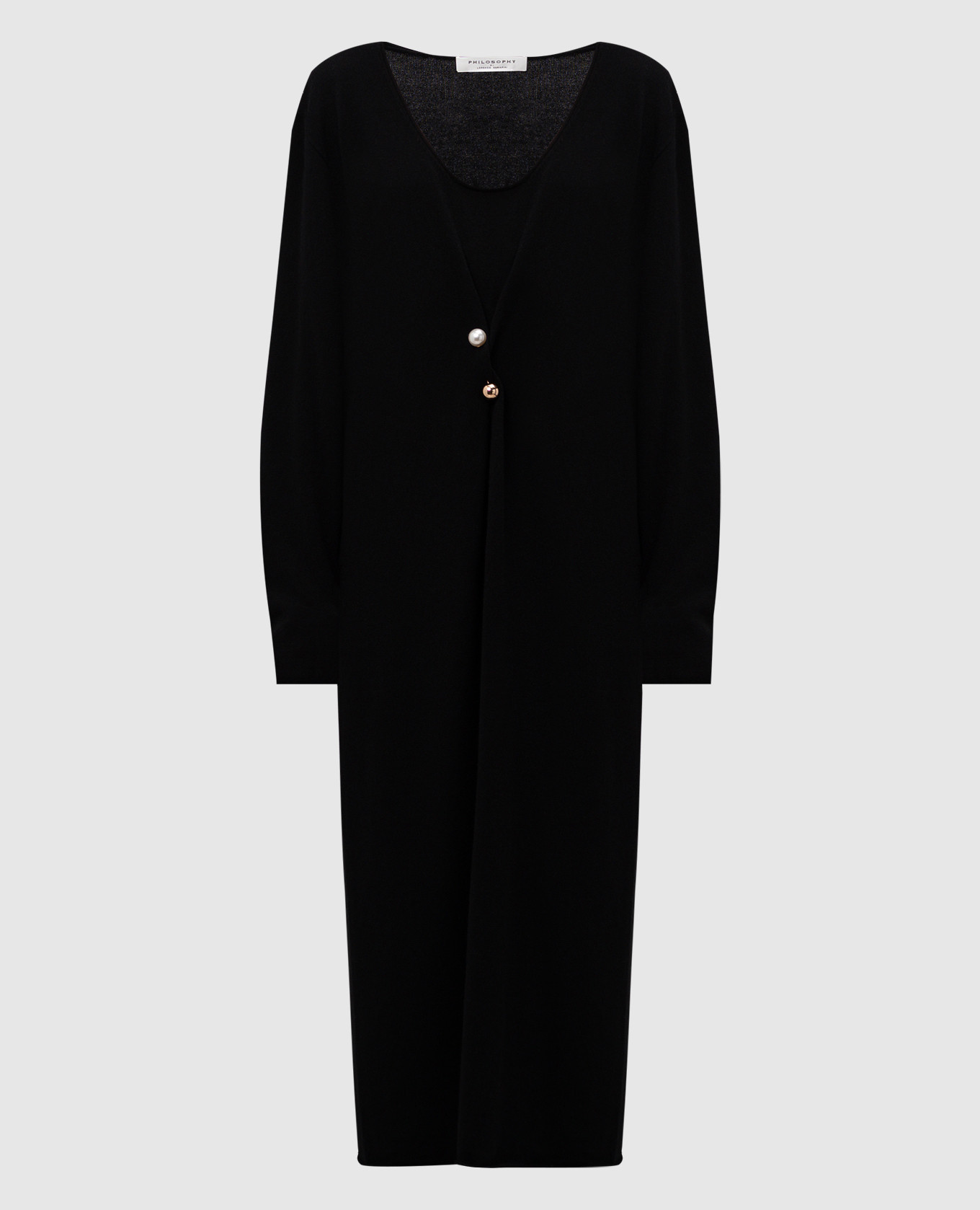 

Black dress made of wool, silk and cashmere Philosophy di Lorenzo Serafini