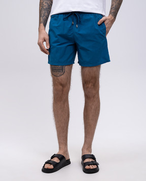 Vilebrequin Blue swim shorts with logo patch MOOC4A00