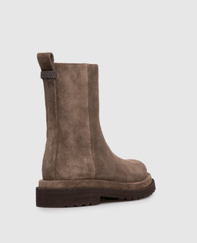 Brunello Cucinelli Brown leather boots MZSFG3089