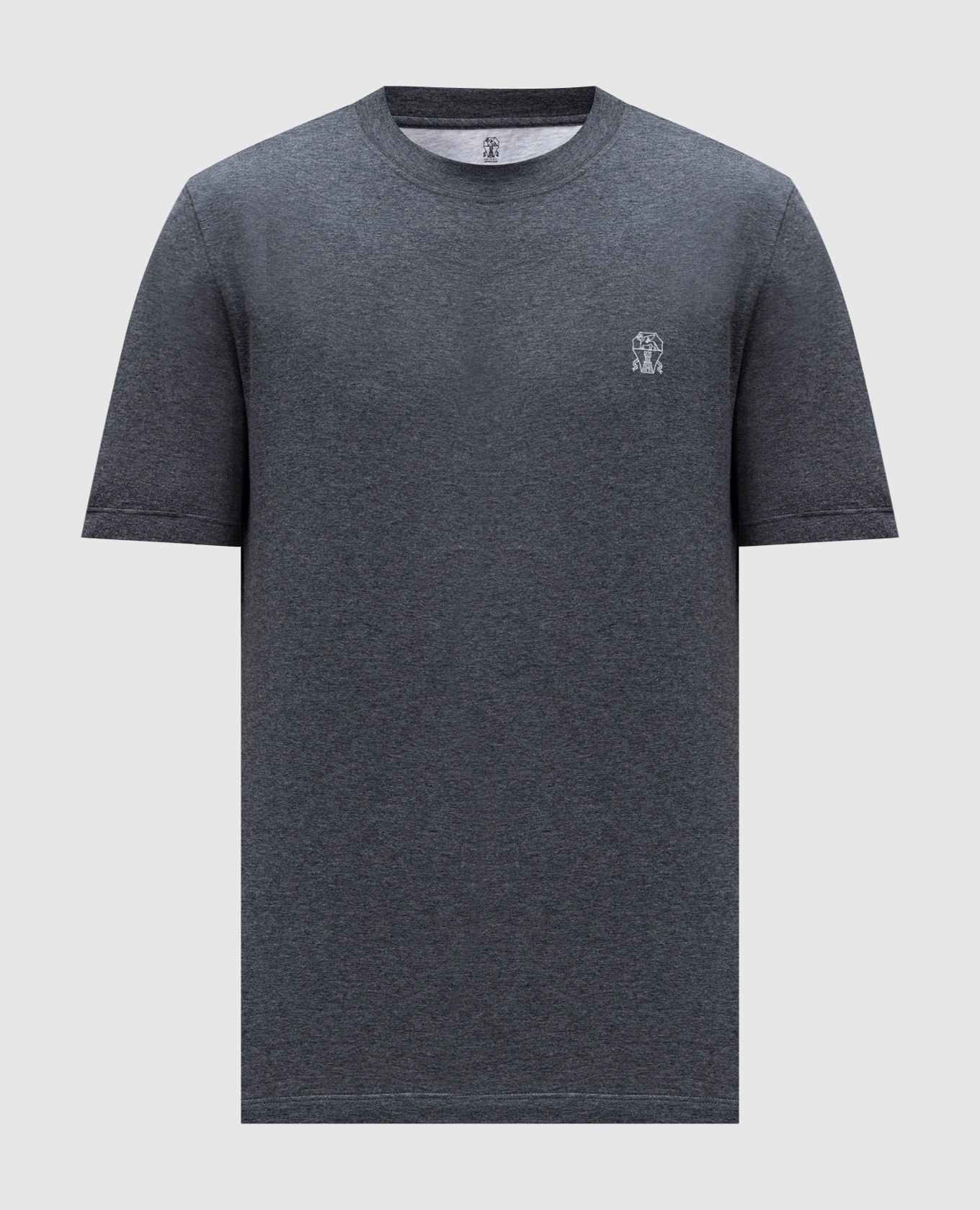 

Grey T-shirt with logo print Brunello Cucinelli