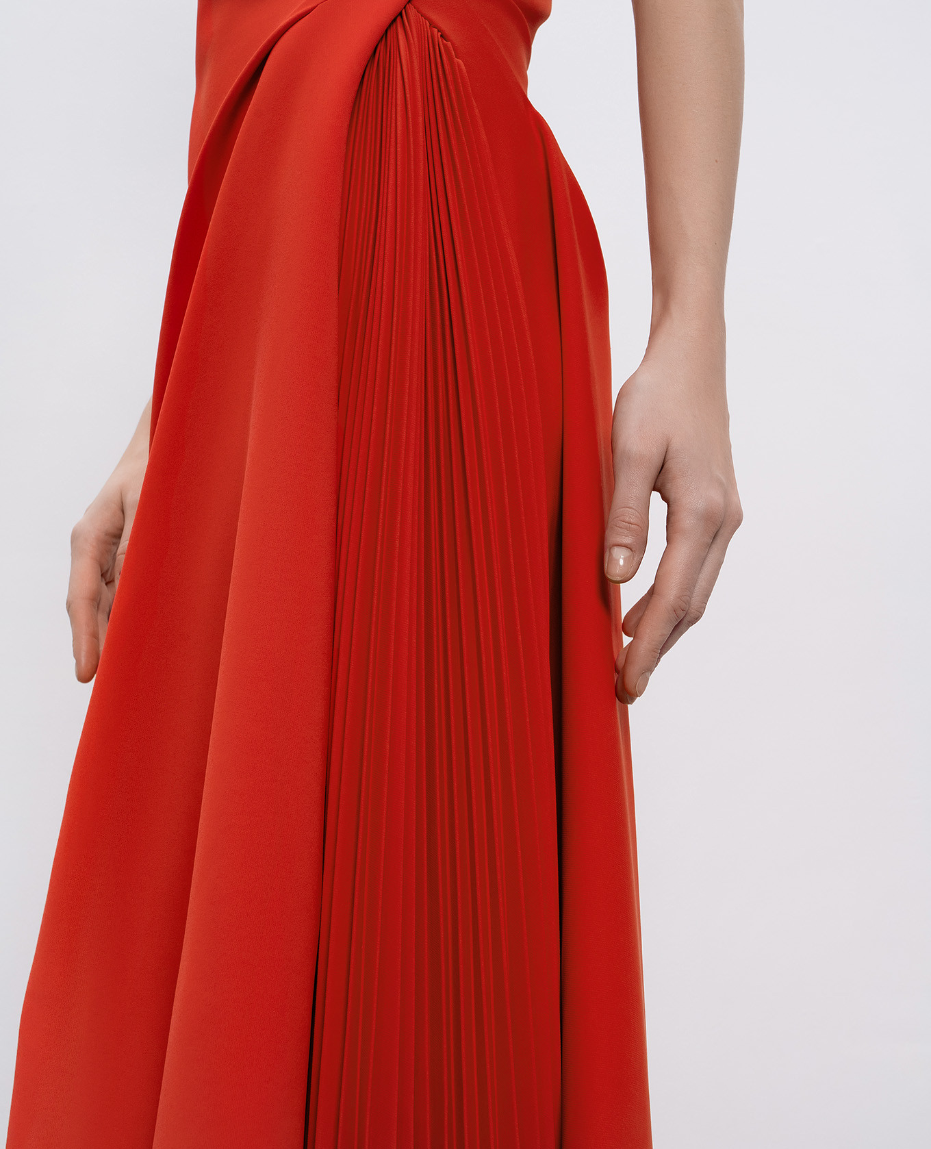Red midi dress with drapery Ermanno Scervino 5