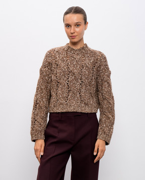 Brunello Cucinelli Brown sweater with wool and cashmere MGR372900