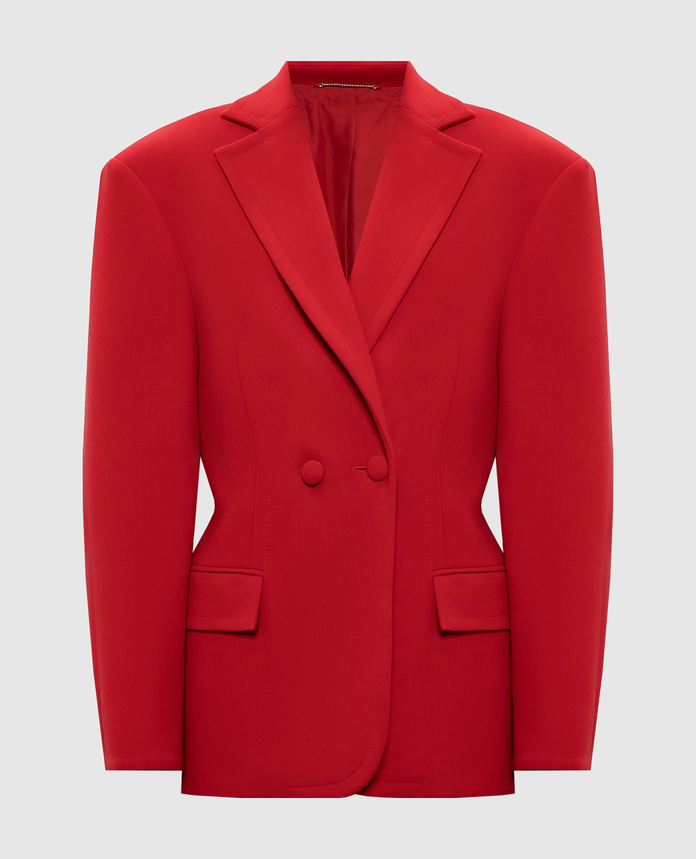 

Red double-breasted woolen jacket Magda Butrym