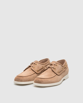 Valentino Beige suede topsiders 6W2S0LR4JZM