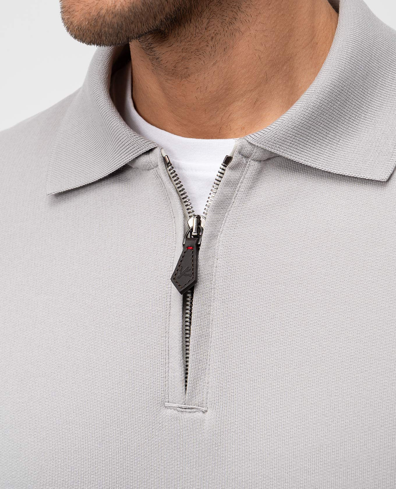 

Gray wool polo shirt ISAIA, Grey