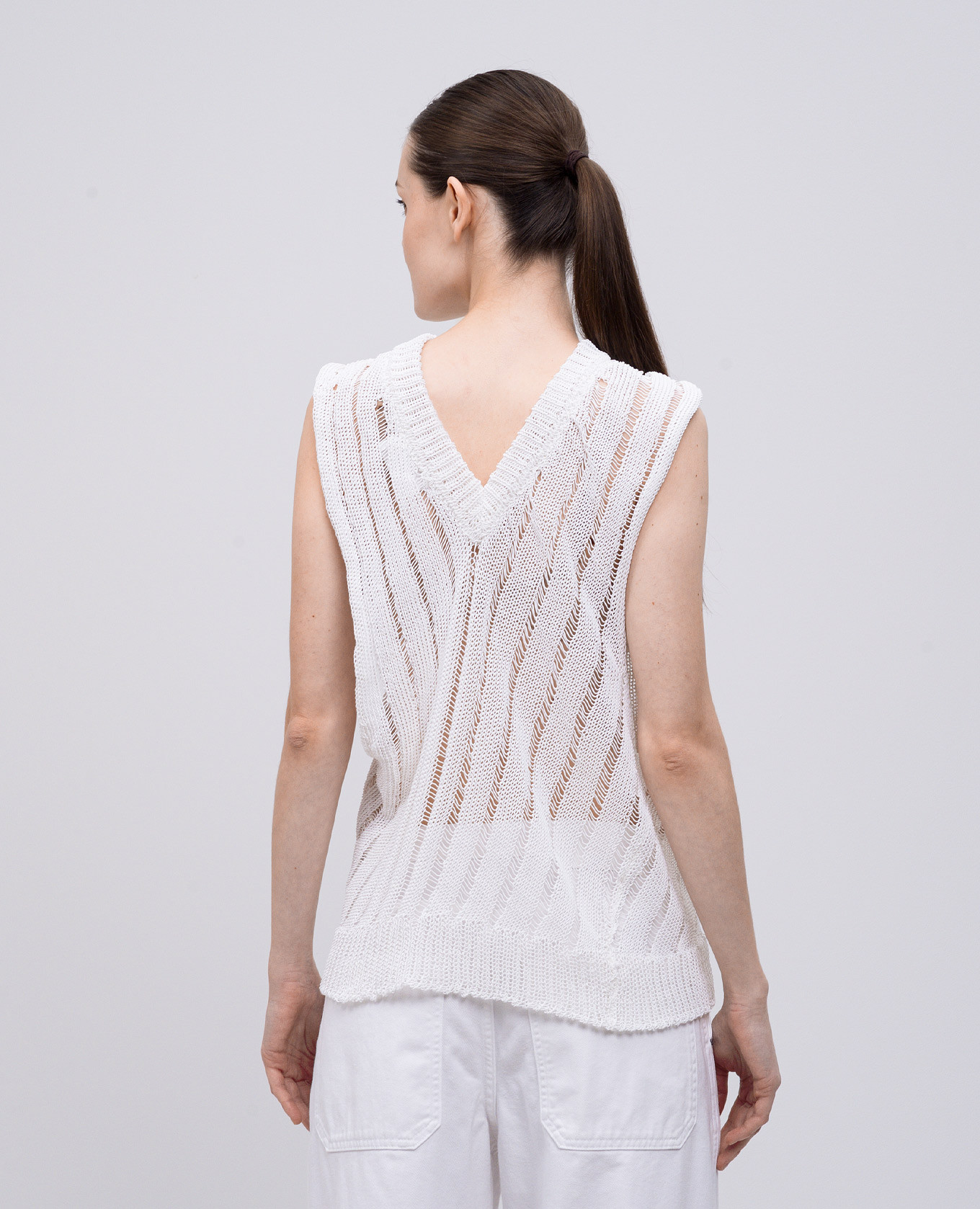White top with openwork pattern Solotre 4