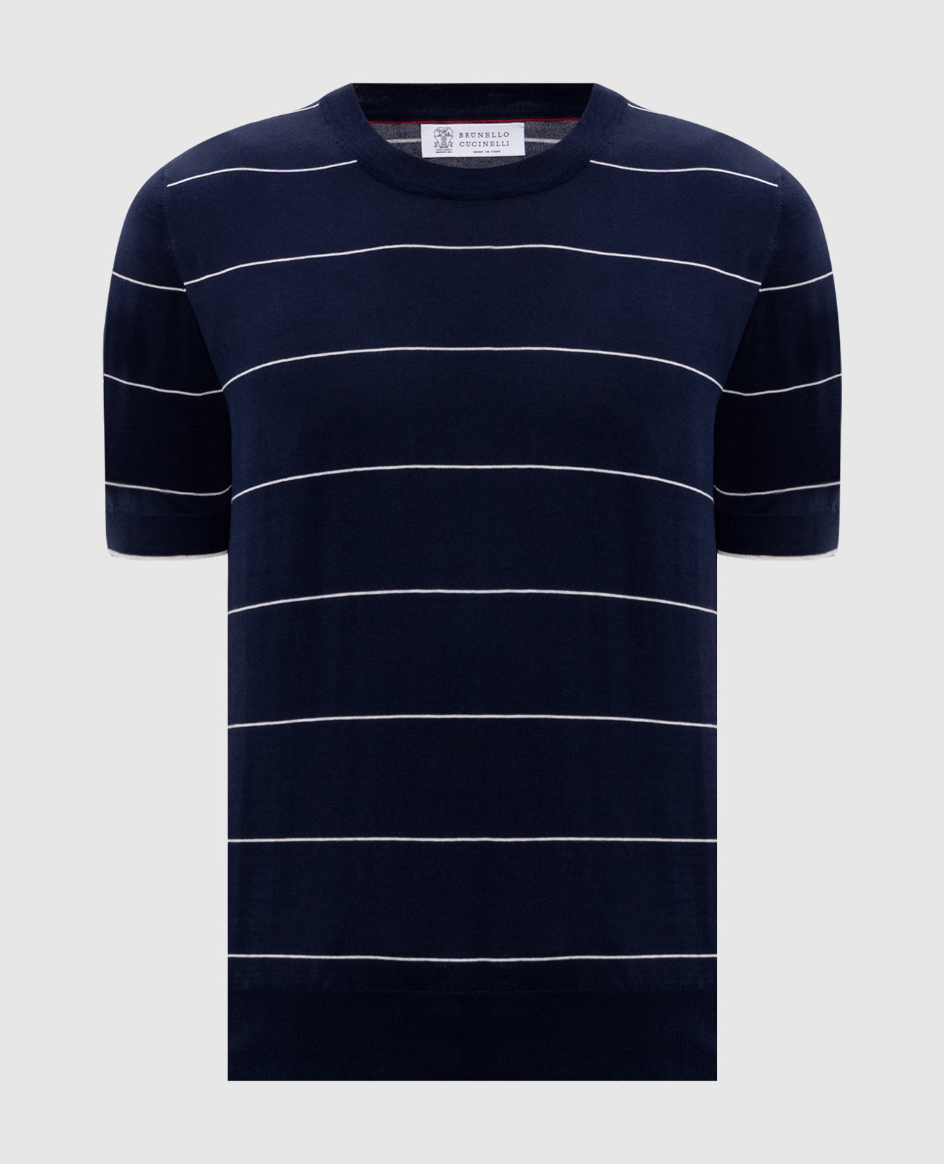 

Blue striped T-shirt Brunello Cucinelli