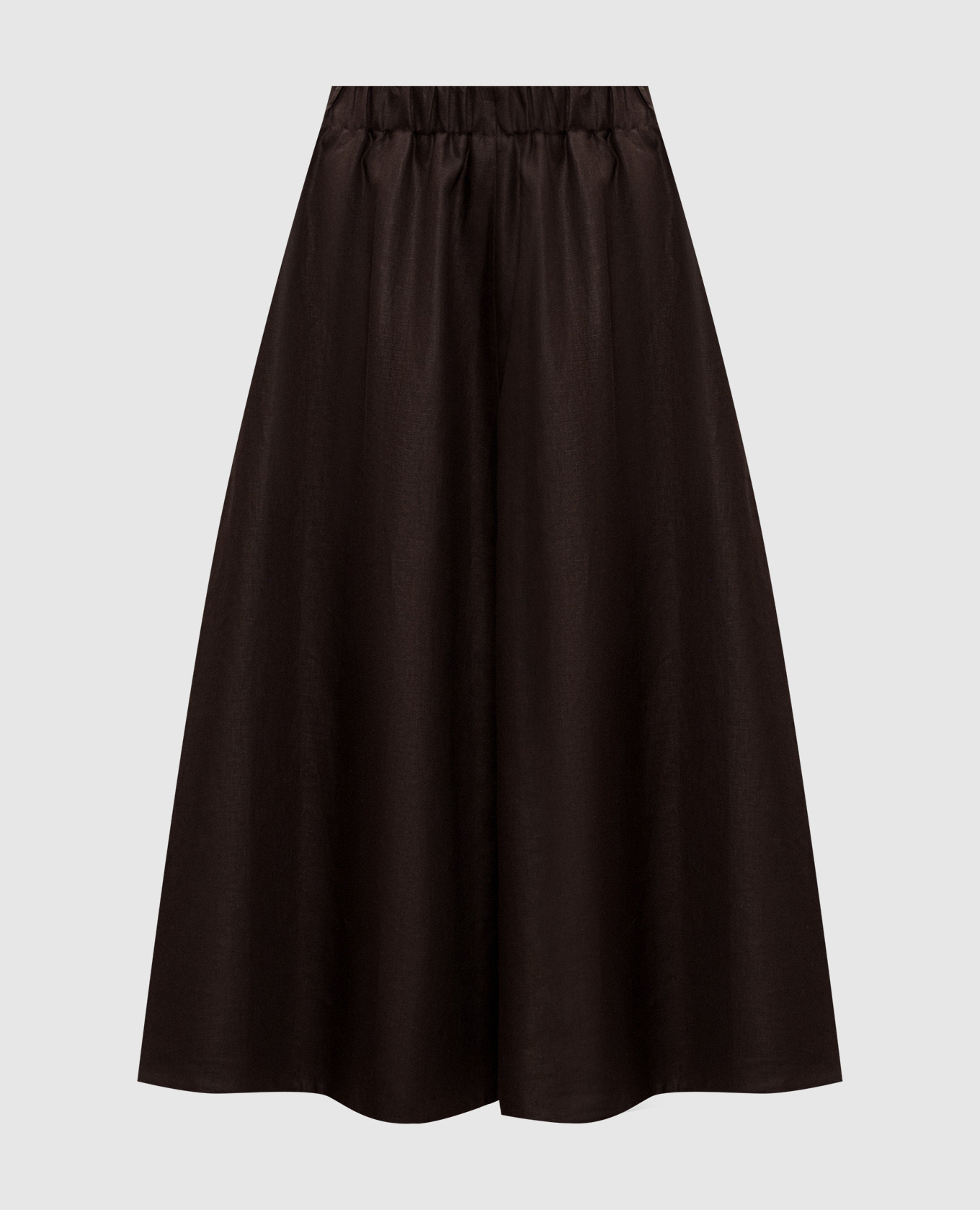 

Brown linen midi skirt Brunello Cucinelli