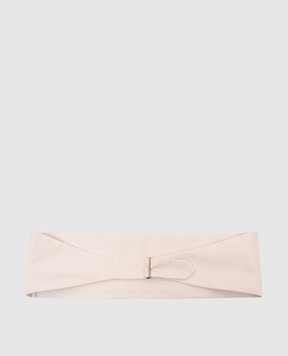 Brunello Cucinelli Beige silk cummerbund with monil chain MA901C121