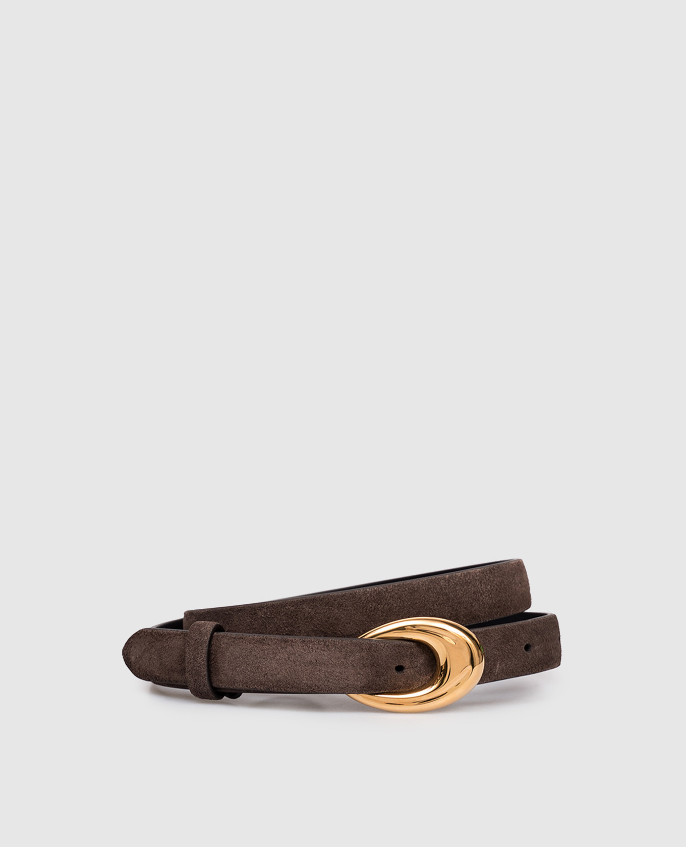

Olivia brown suede belt Khaite