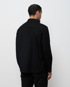 Canali Black wool shirt AR0347231019