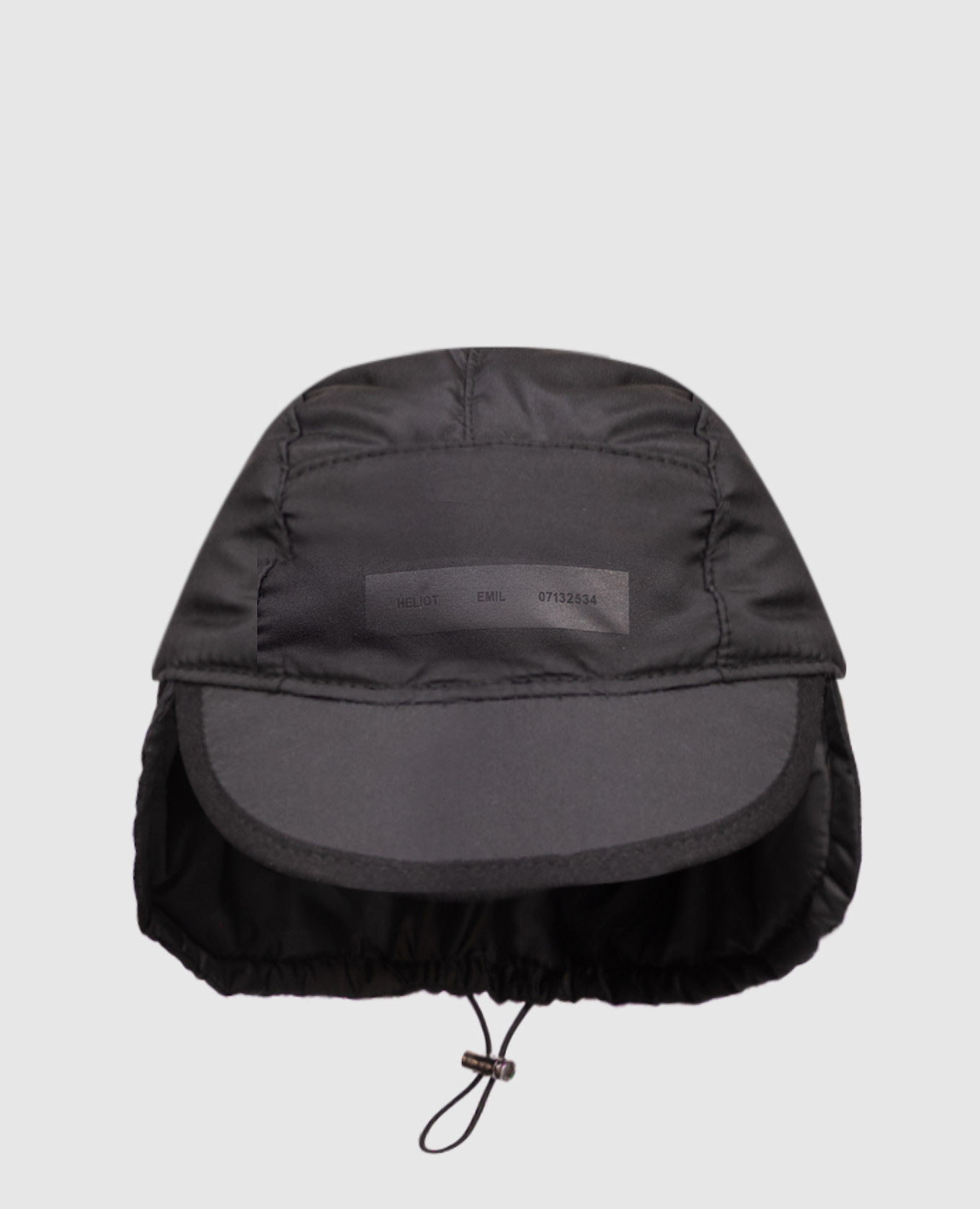Black Ophitic cap with logo print Heliot Emil