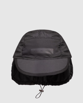 Heliot Emil Black Ophitic cap with logo print 16123