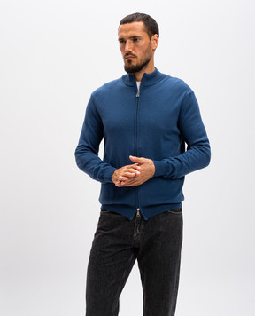 Cashmere&Whiskey Blue merino wool cardigan 97396