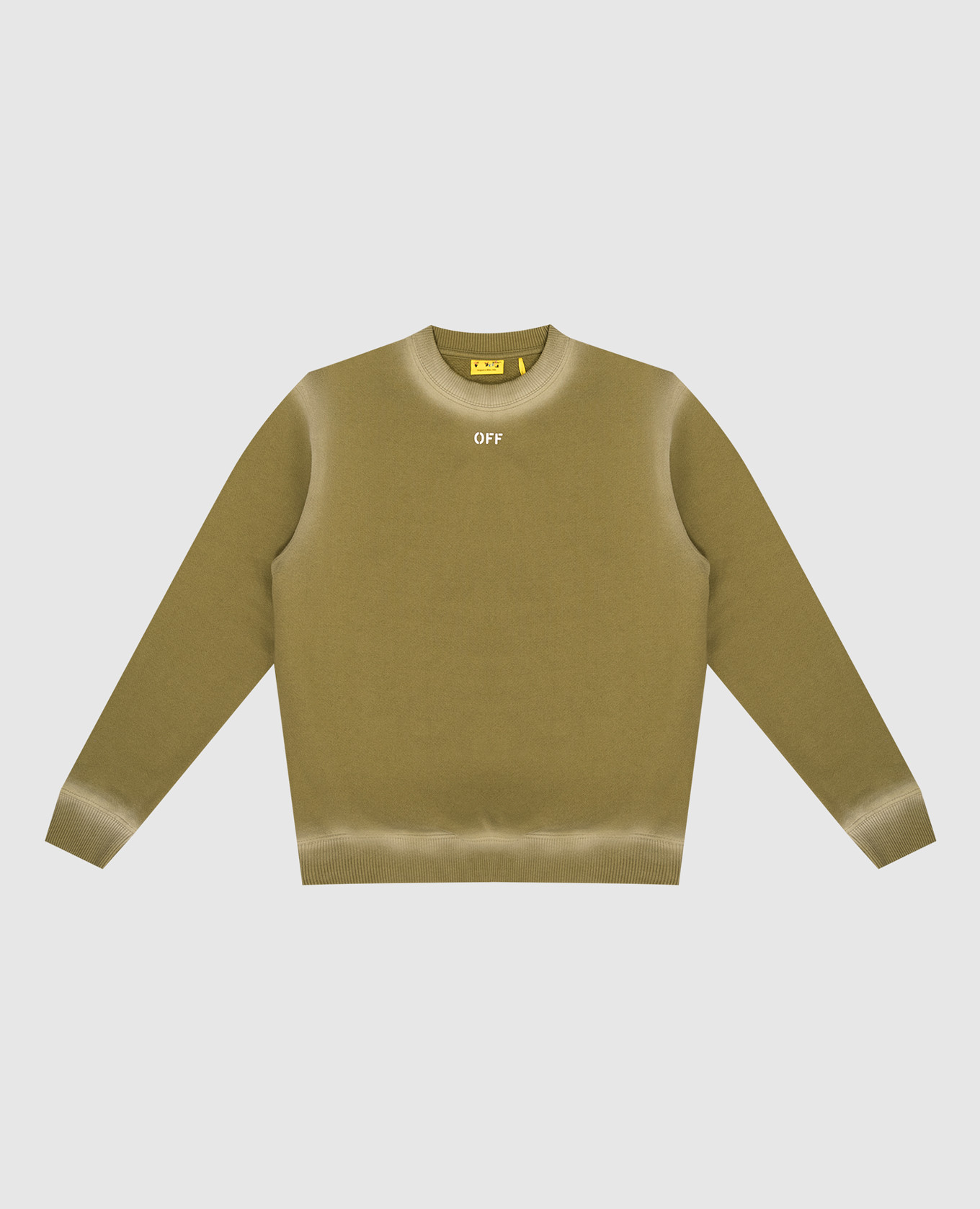 Children's green sweatshirt with off logo print off-white
