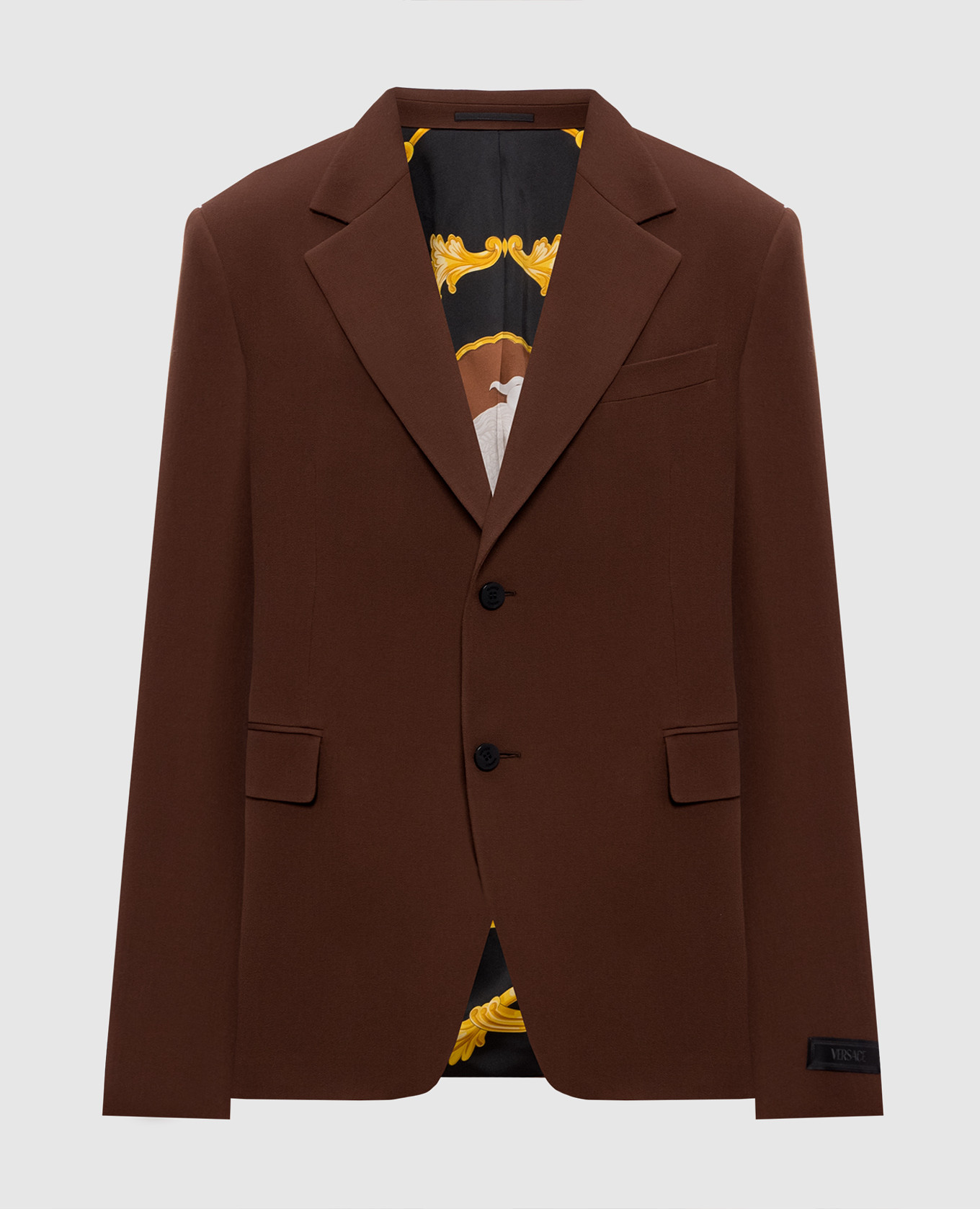 

Brown wool jacket Versace