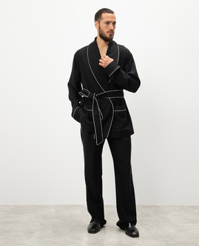 Dolce&Gabbana Black pants made of wool GP073TFU2SB