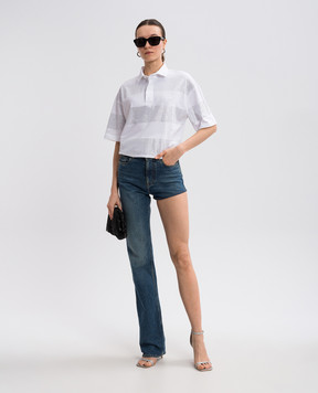 Coperni White polo with crystals COPJS117CRF5026