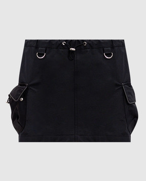 Coperni Minifalda negra con logo. COPJ49BISF3010