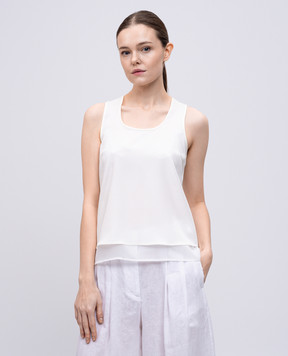 Peserico Beige silk top E08574A7357
