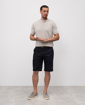 Pini Parma Beige linen t-shirt TSHLICOSA