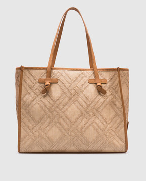Gianni Chiarini Beige Marcella woven logo tote bag BS6850CAPRI