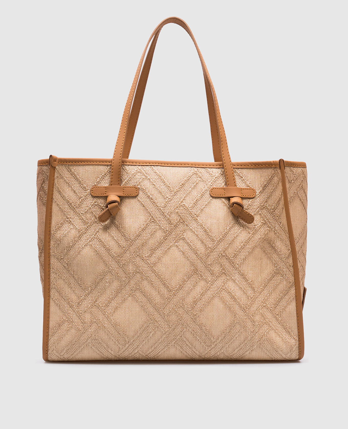 

Beige Marcella woven logo tote bag Gianni Chiarini
