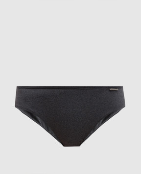 Brunello Cucinelli Gray swimsuit panties with a monil chain MP909VC199